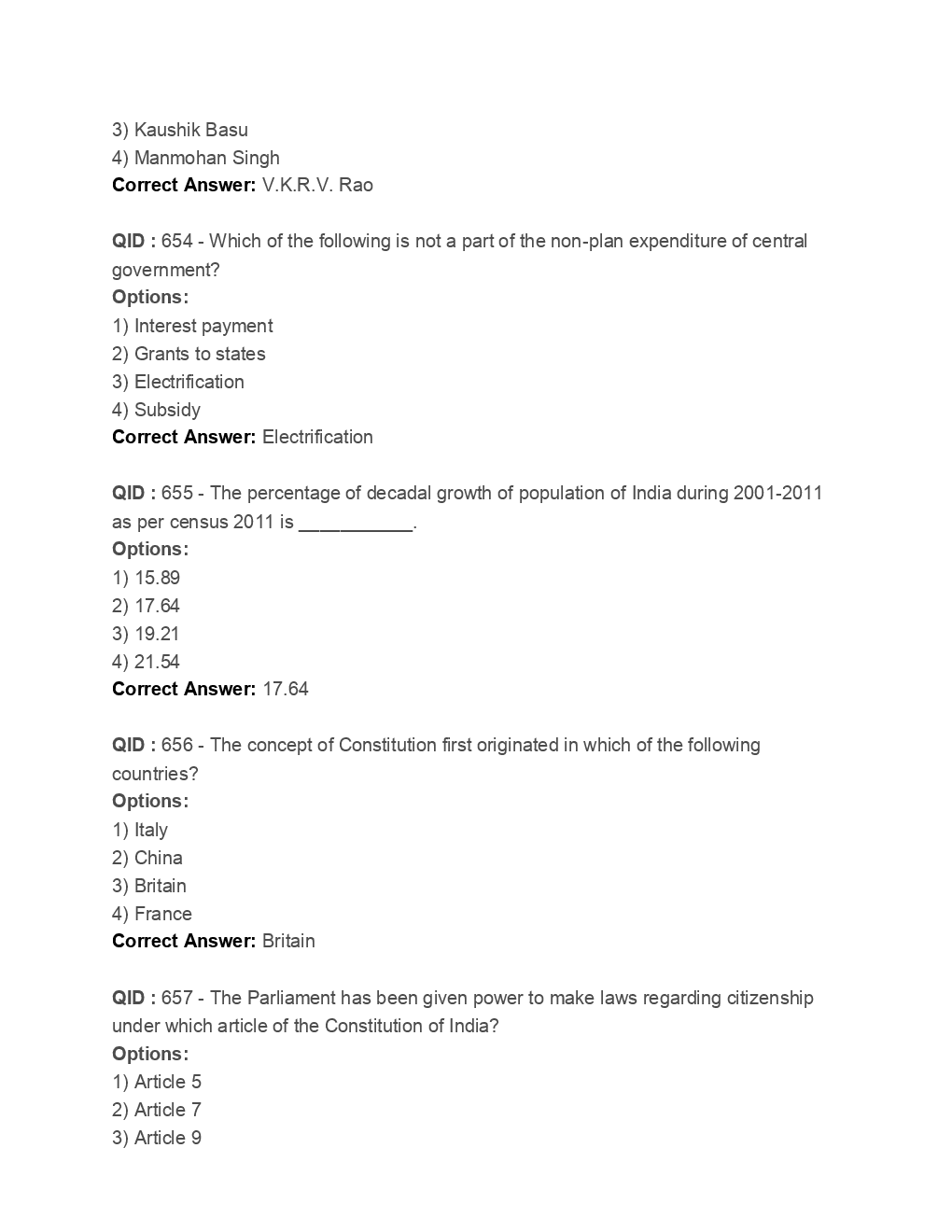 SSC Junior Engineer General Awareness Engineering 2018 Paper-1 - Page 3