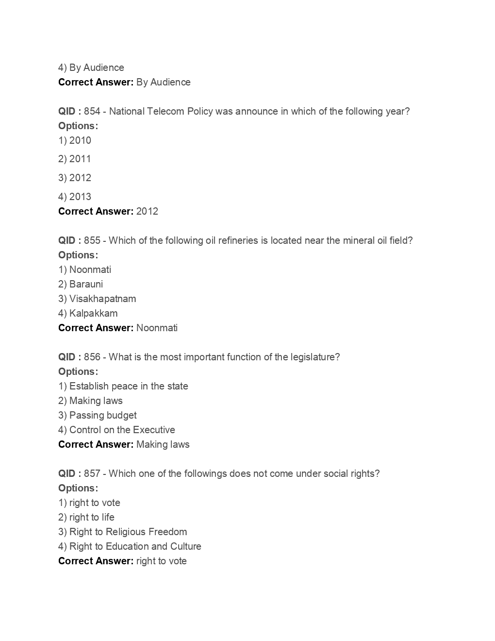 SSC Junior Engineer General Awareness Engineering 2018 Paper-3 - Page 3