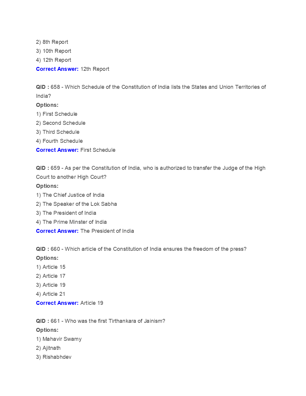 SSC Junior Engineer General Awareness Engineering 2018 Paper-5 - Page 4
