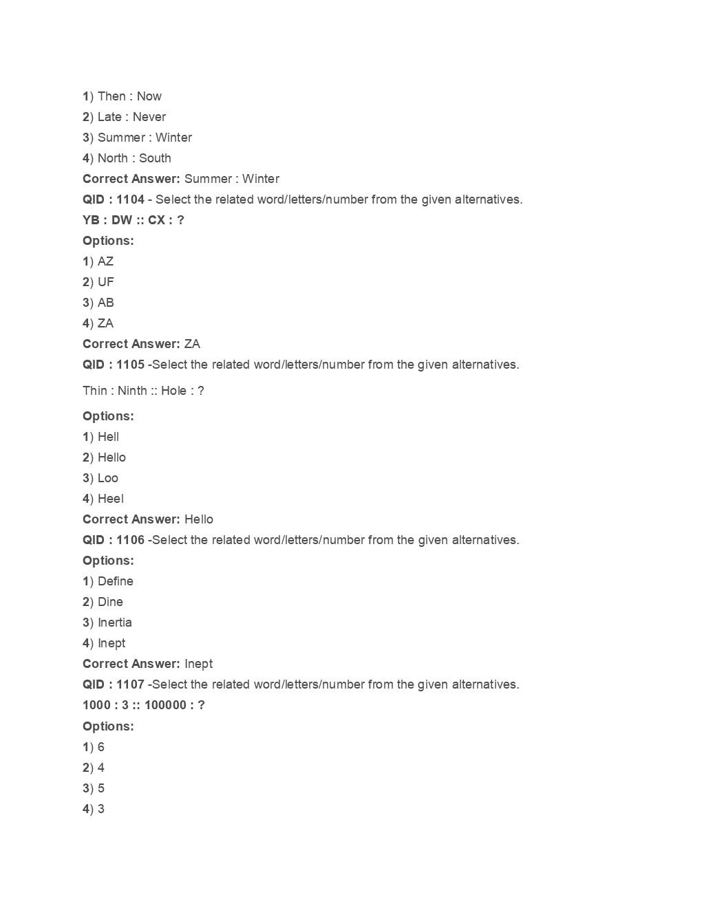 SSC Junior Engineer General Intelligence And Reasoning 2017 Paper-2 - Page 3