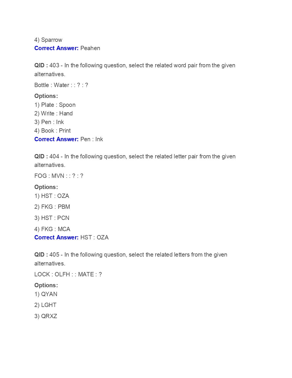 SSC Junior Engineer General Intelligence And Reasoning 2018 Paper-3 - Page 3