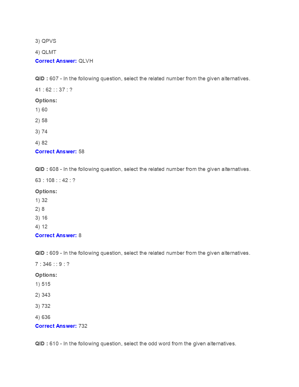 SSC Junior Engineer General Intelligence And Reasoning 2018 Paper-4 - Page 4