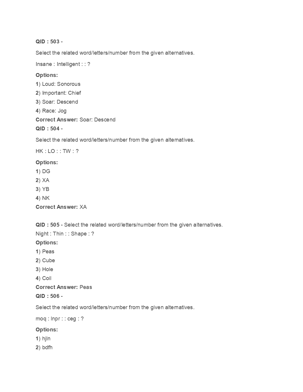 SSC Junior Engineer General Intelligence And Reasoning 2016 Paper-1 - Page 3
