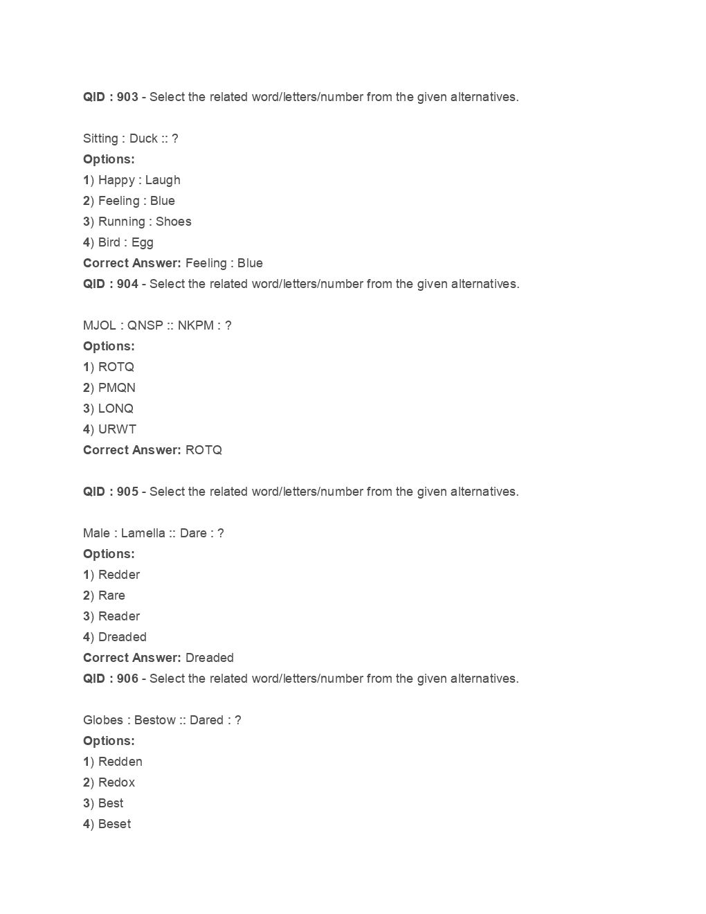 SSC Junior Engineer General Intelligence And Reasoning 2016 Paper-2 - Page 3