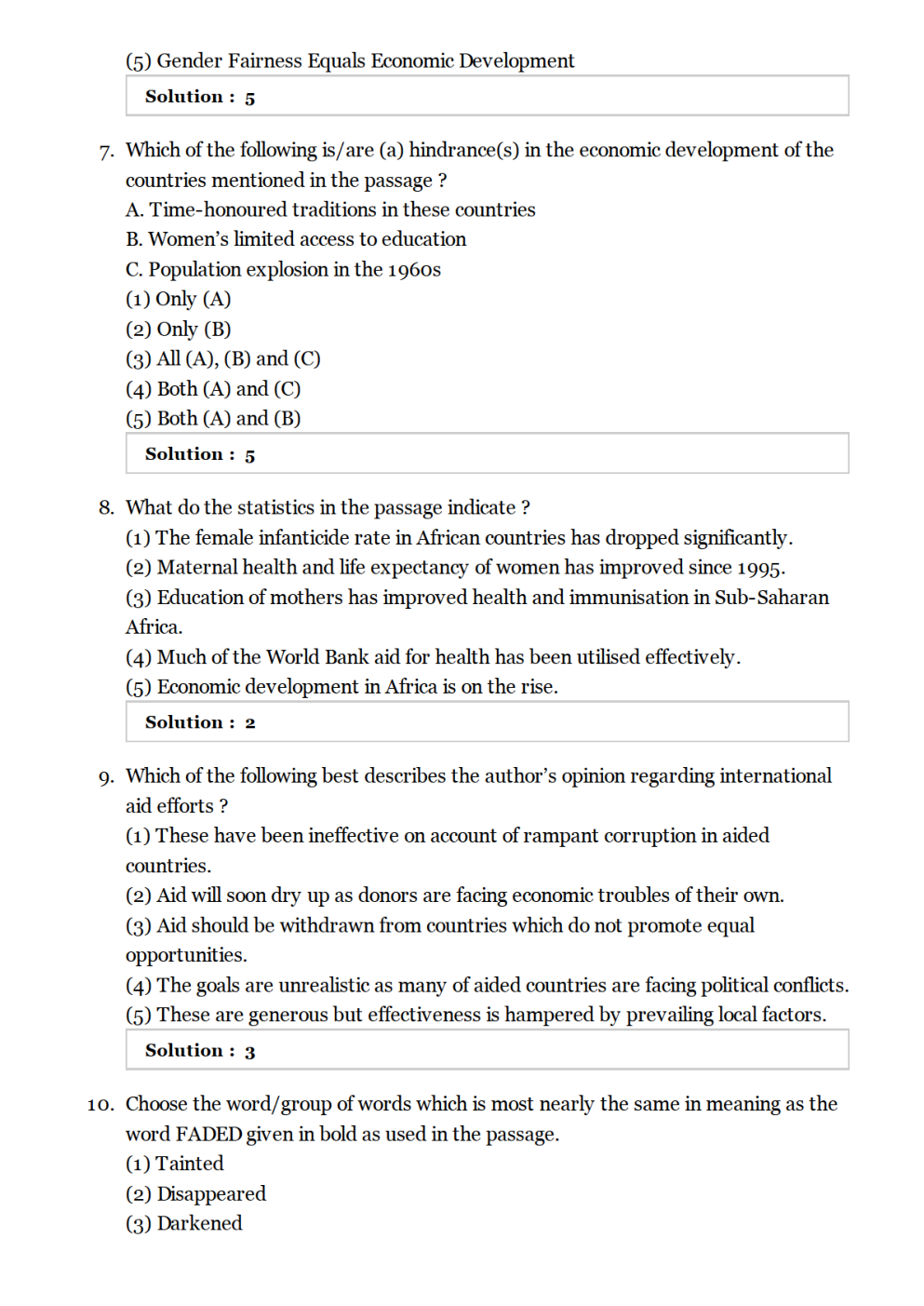 SBI PO Pre Previous Year Paper With Answer 2016 - Page 5
