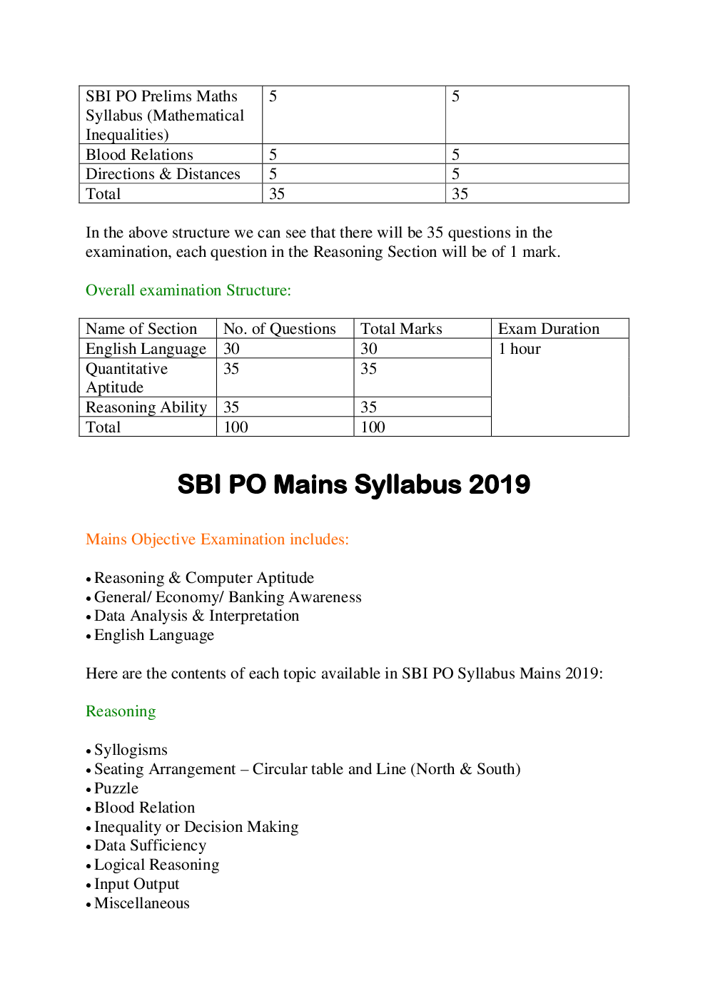 SBI PO Pre & Mains Syllabus 2019 - Page 4