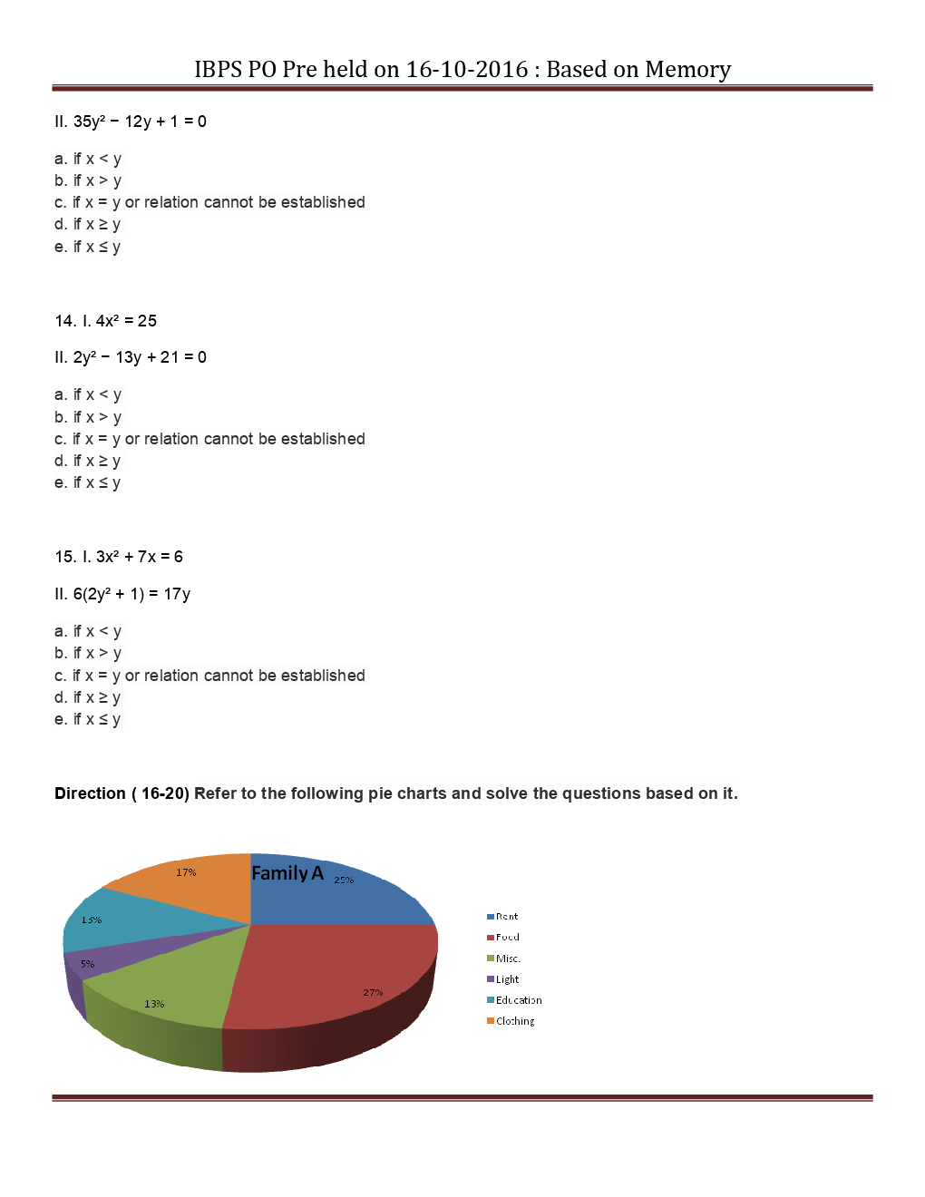 IBPS PO Pre Previous Year Paper With Answer 2016 - Page 5