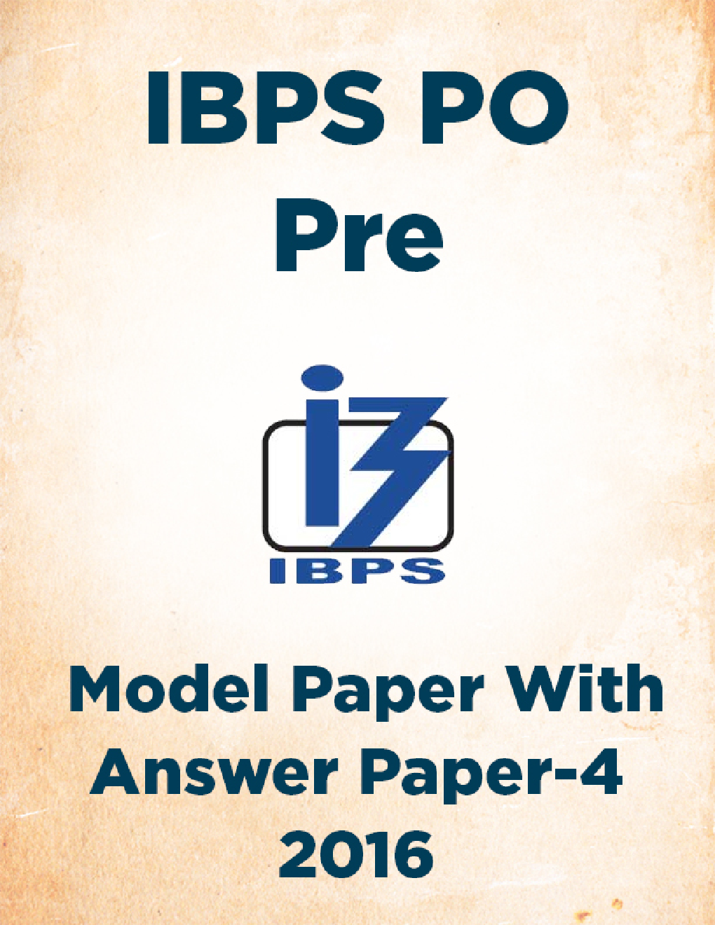 IBPS PO Pre Model Paper With Answer Paper-4 2016 - Page 1