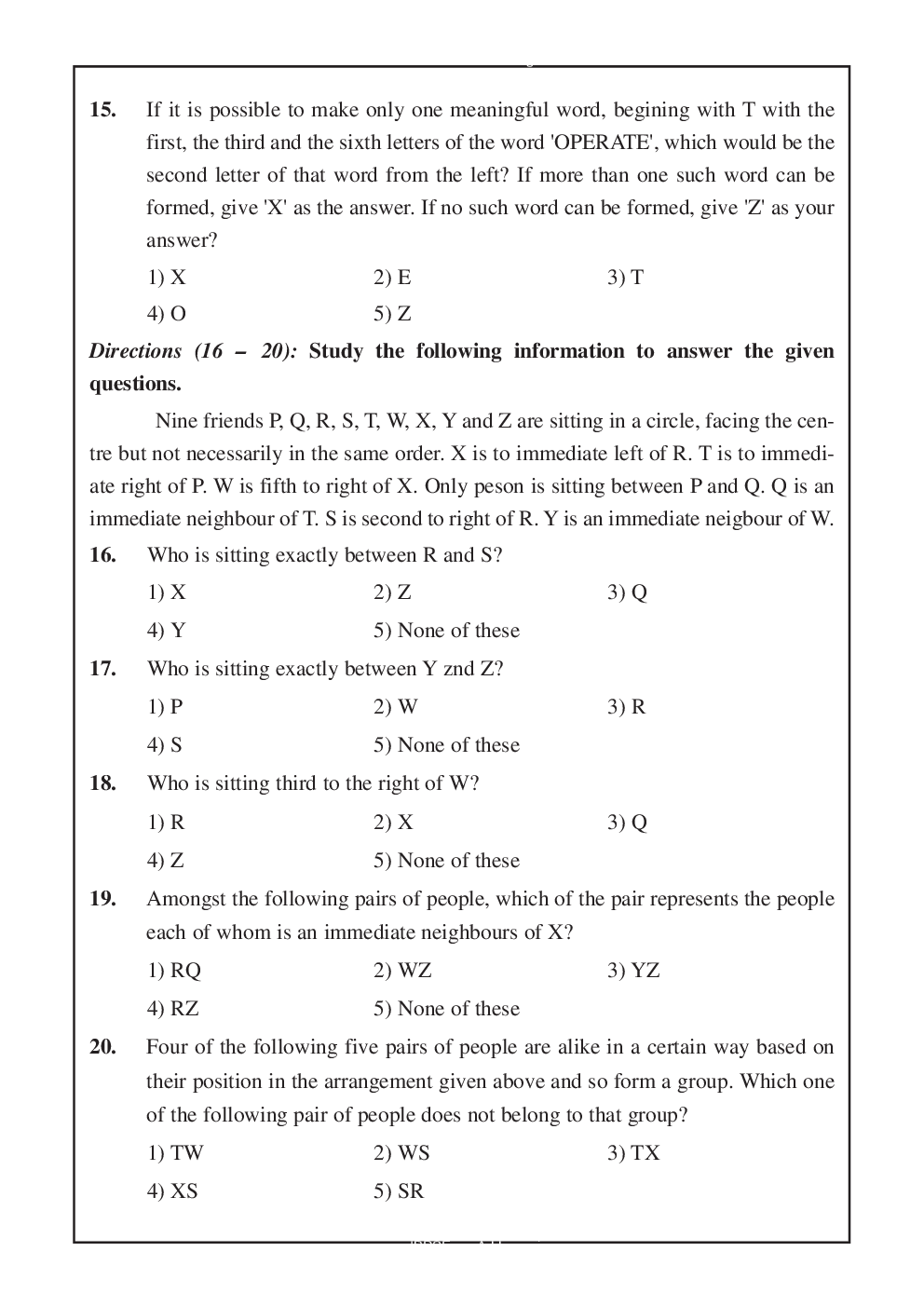 IBPS Clerk Previous Year Paper With Answer Paper-1 2013 - Page 4