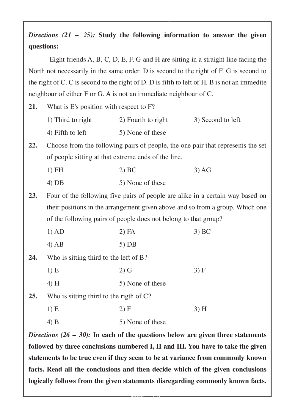 IBPS Clerk Previous Year Paper With Answer Paper-1 2013 - Page 5