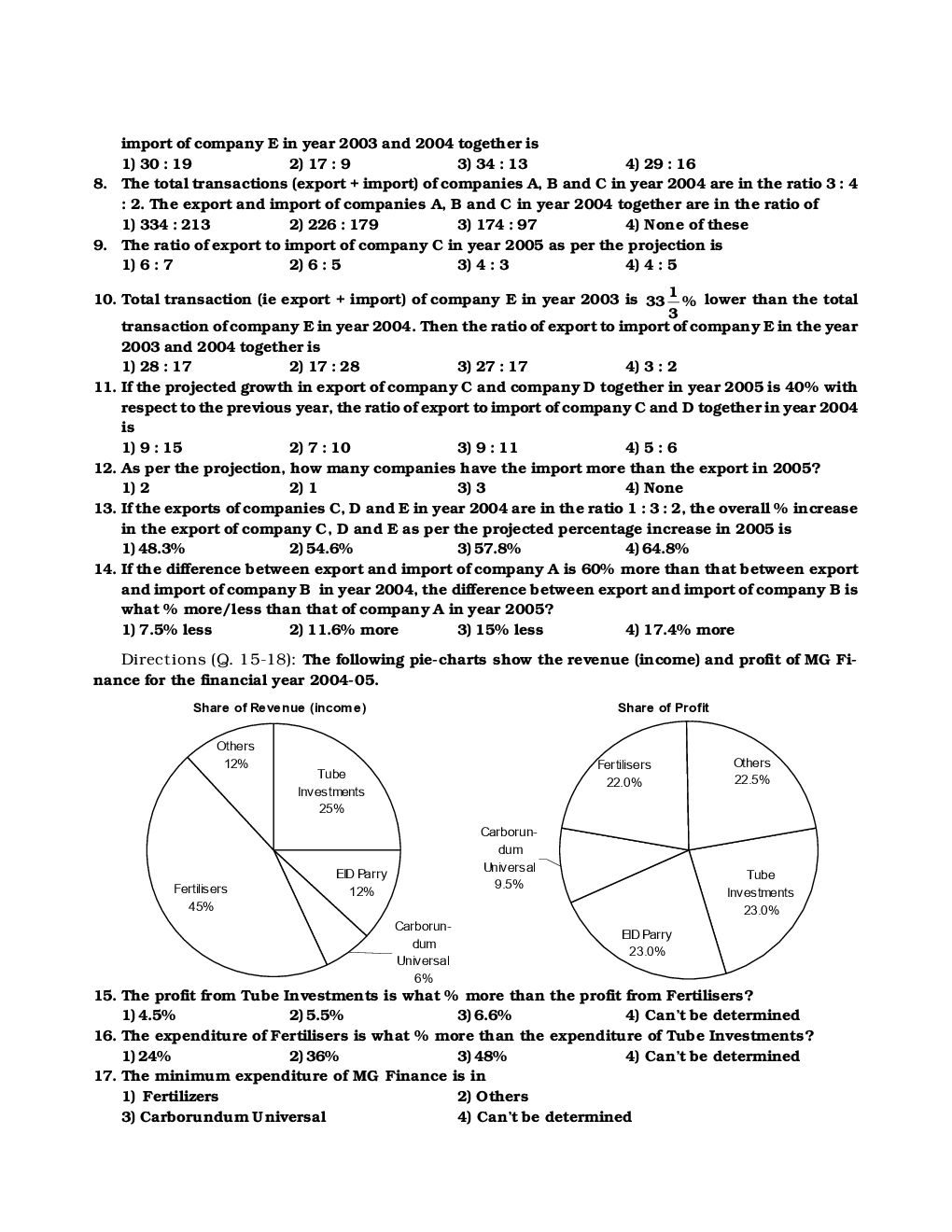 MCQs Quantitative Aptitude (Data Interpretation) With Solutions For LIC Exam - Page 3