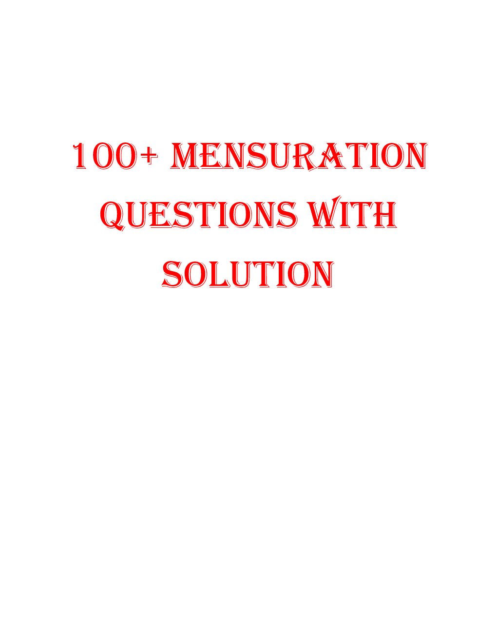 MCQs Quantitative Aptitude (Mensuration) With Solutions For LIC Exam - Page 2