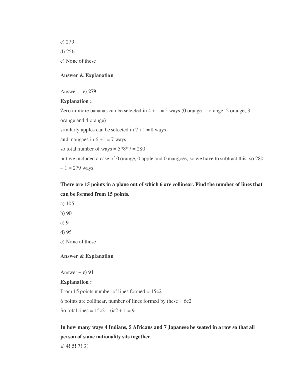 MCQs Quantitative Aptitude (Permutation Combination) With Solutions For LIC Exam - Page 4