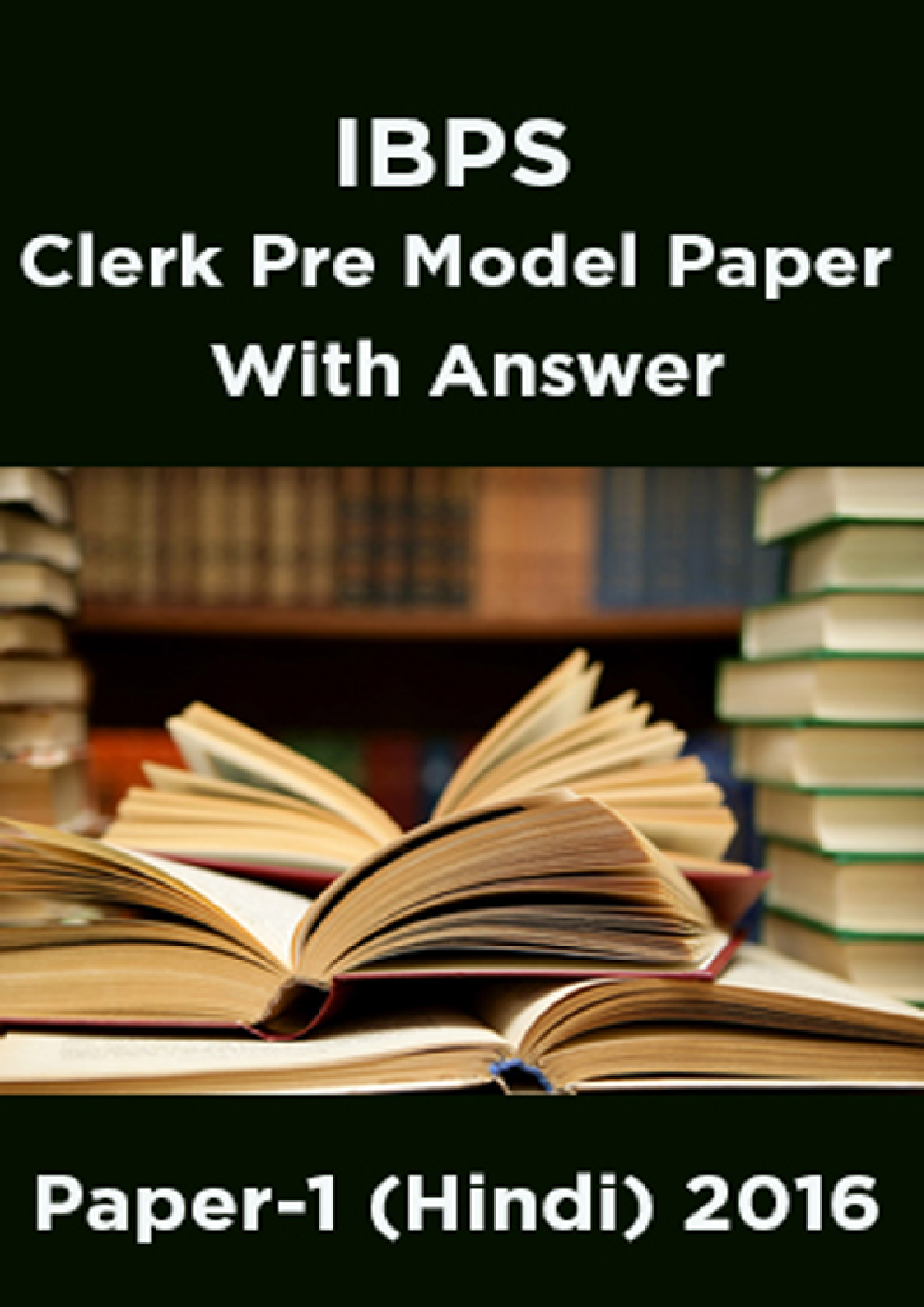 IBPS Clerk Pre Model Paper With Answer  Paper-1 (Hindi) 2016 - Page 1