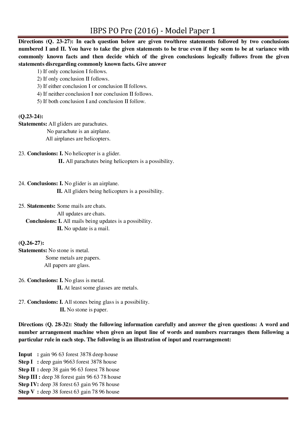 IBPS PO Pre Model Paper With Answer Paper-1 2016 - Page 5