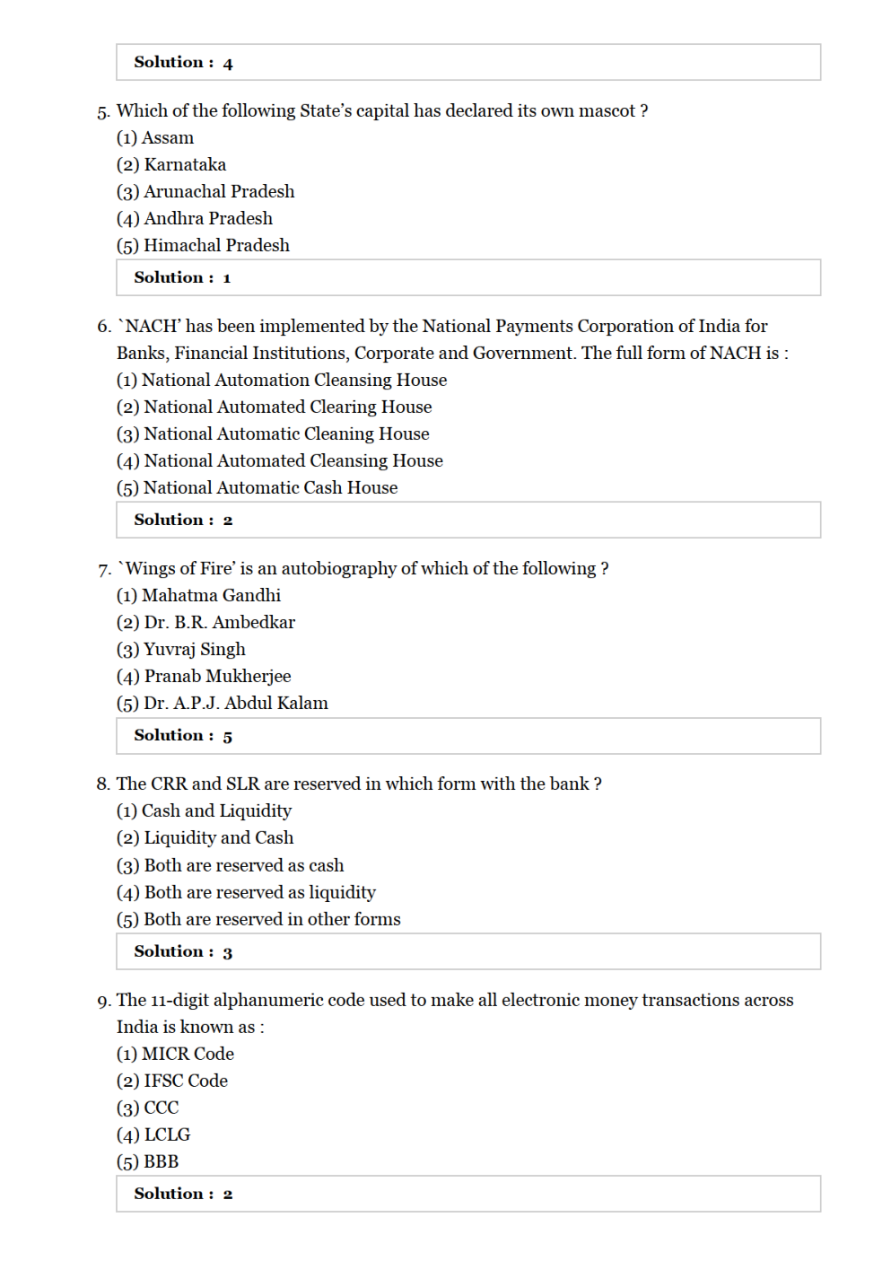 SBI Clerk Mains Previous Year Paper With Answer 2016 - Page 3