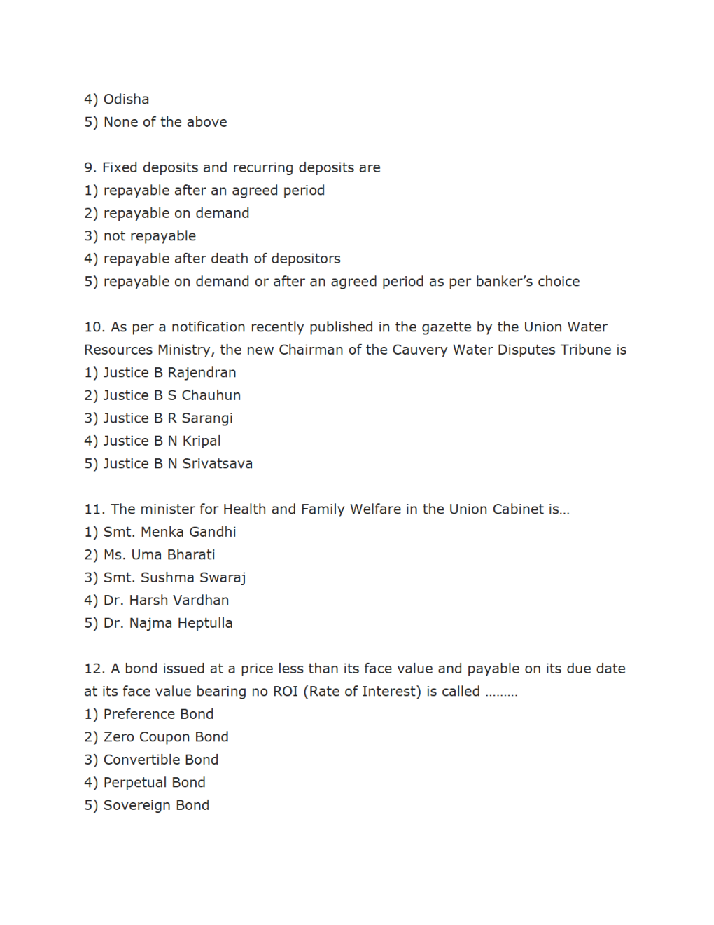 SBI Clerk Previous Year Paper With Answer Paper-1 2014 - Page 4