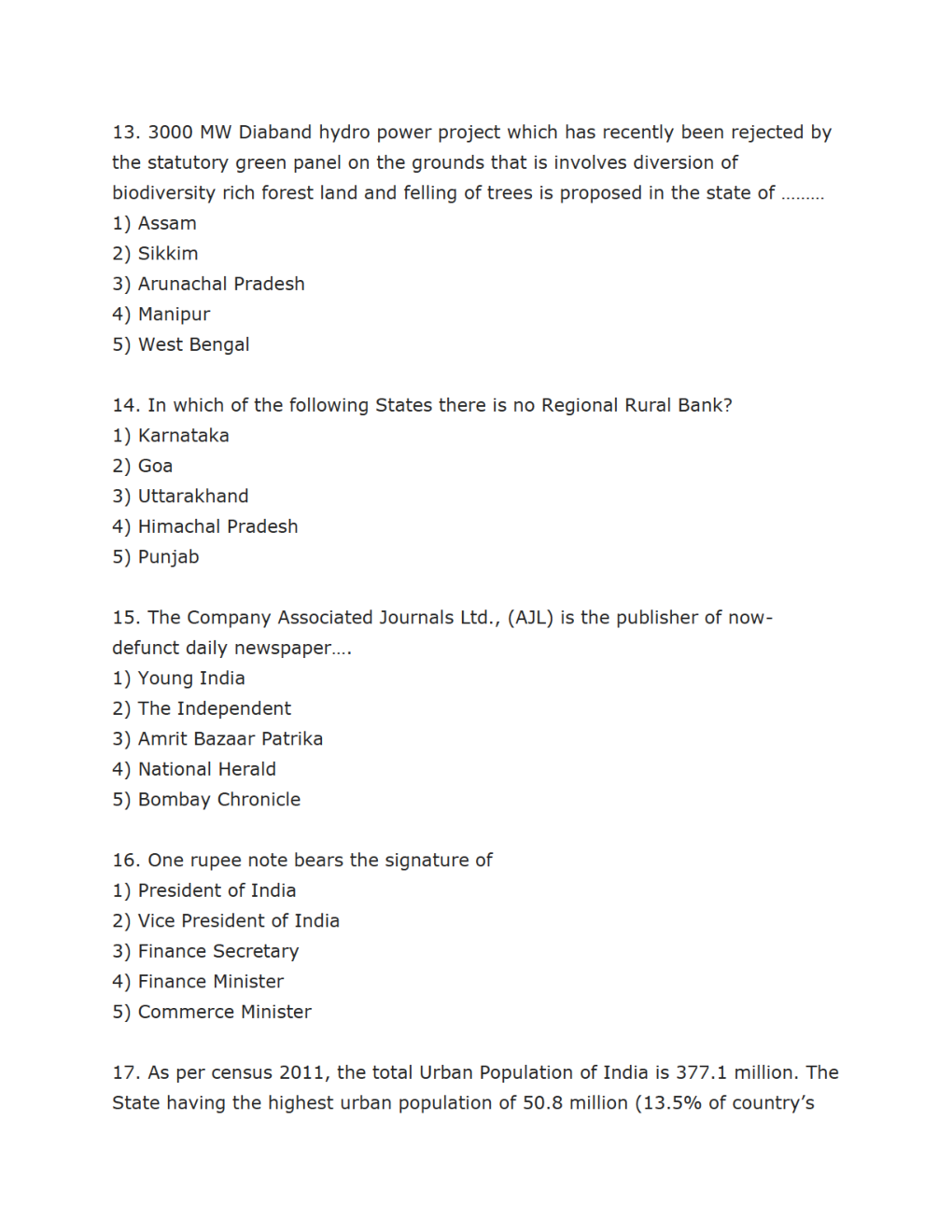 SBI Clerk Previous Year Paper With Answer Paper-1 2014 - Page 5