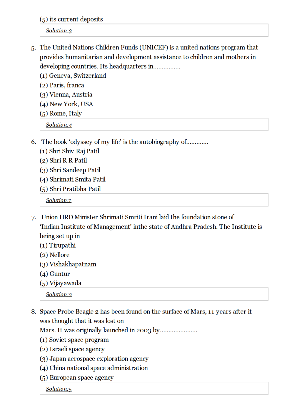 SBI Clerk Previous Year Paper With Answer Paper-1 2015 - Page 3