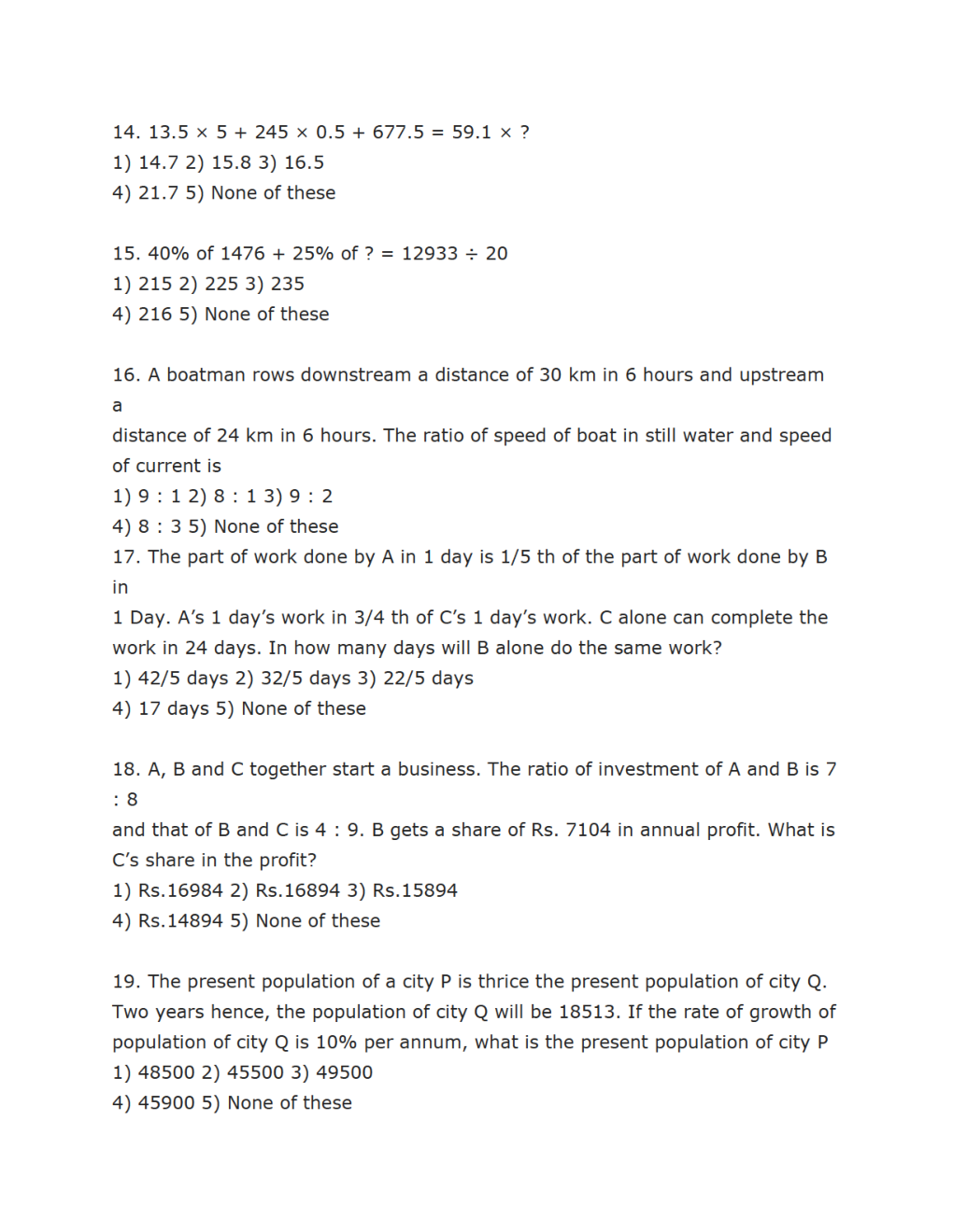 SBI Clerk Previous Year Paper With Answer Paper-2 2014 - Page 5