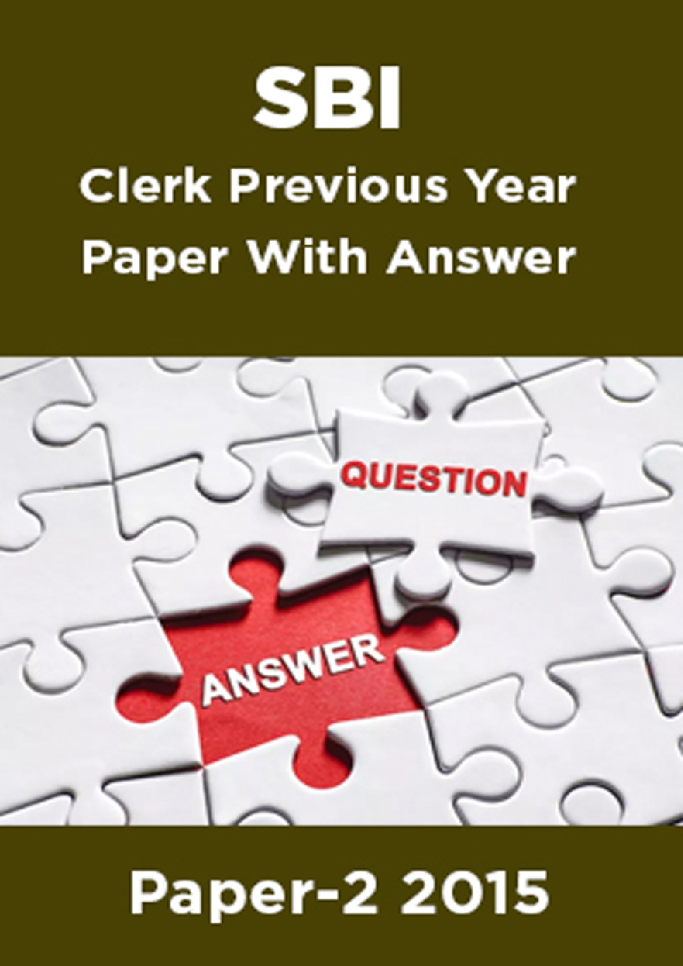 SBI Clerk Previous Year Paper With Answer Paper-2 2015 - Page 1