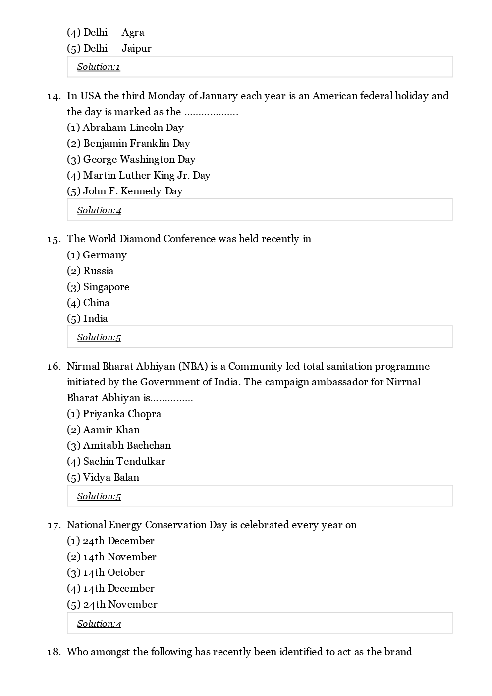SBI Clerk Previous Year Paper With Answer Paper-2 2015 - Page 5