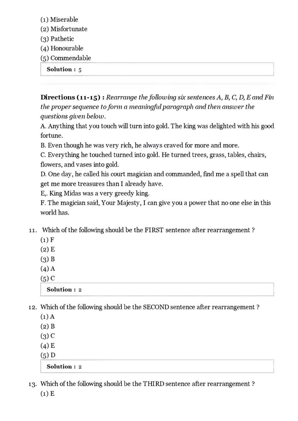 SBI Clerk Previous Year Paper With Answer Paper-2 2016 - Page 5