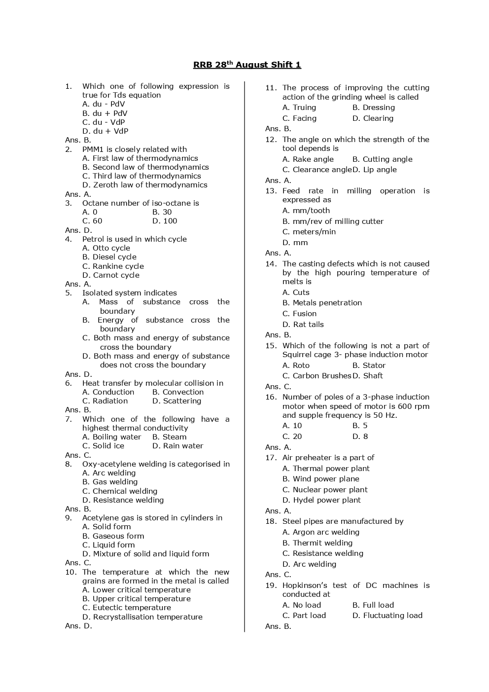 RRB JE Previous Year Question With Solution 2015 (Shift-I) - Page 2