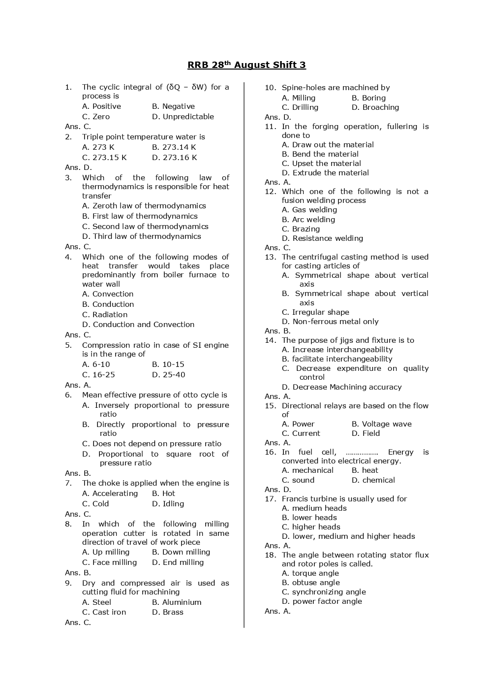 RRB JE Previous Year Question With Solution 2015 (Shift-III) - Page 2