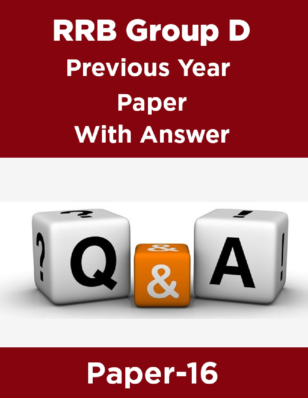 RRB Group D Previous Year Paper With Answer Paper-16 - Page 1