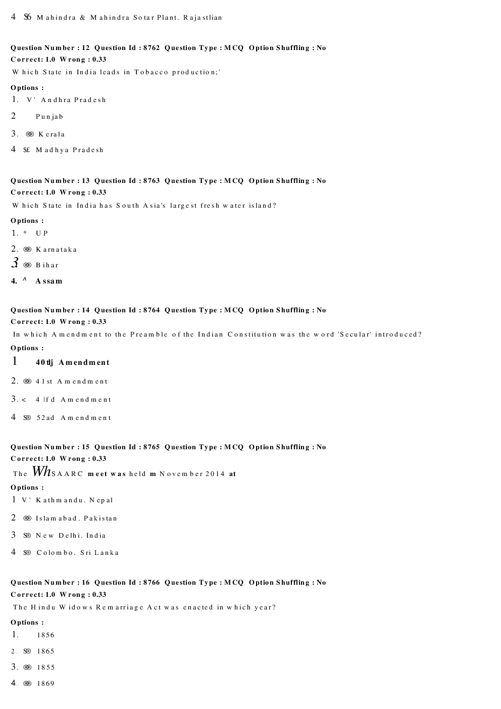 RRB Group D Previous Year Paper With Answer Paper-18 - Page 5