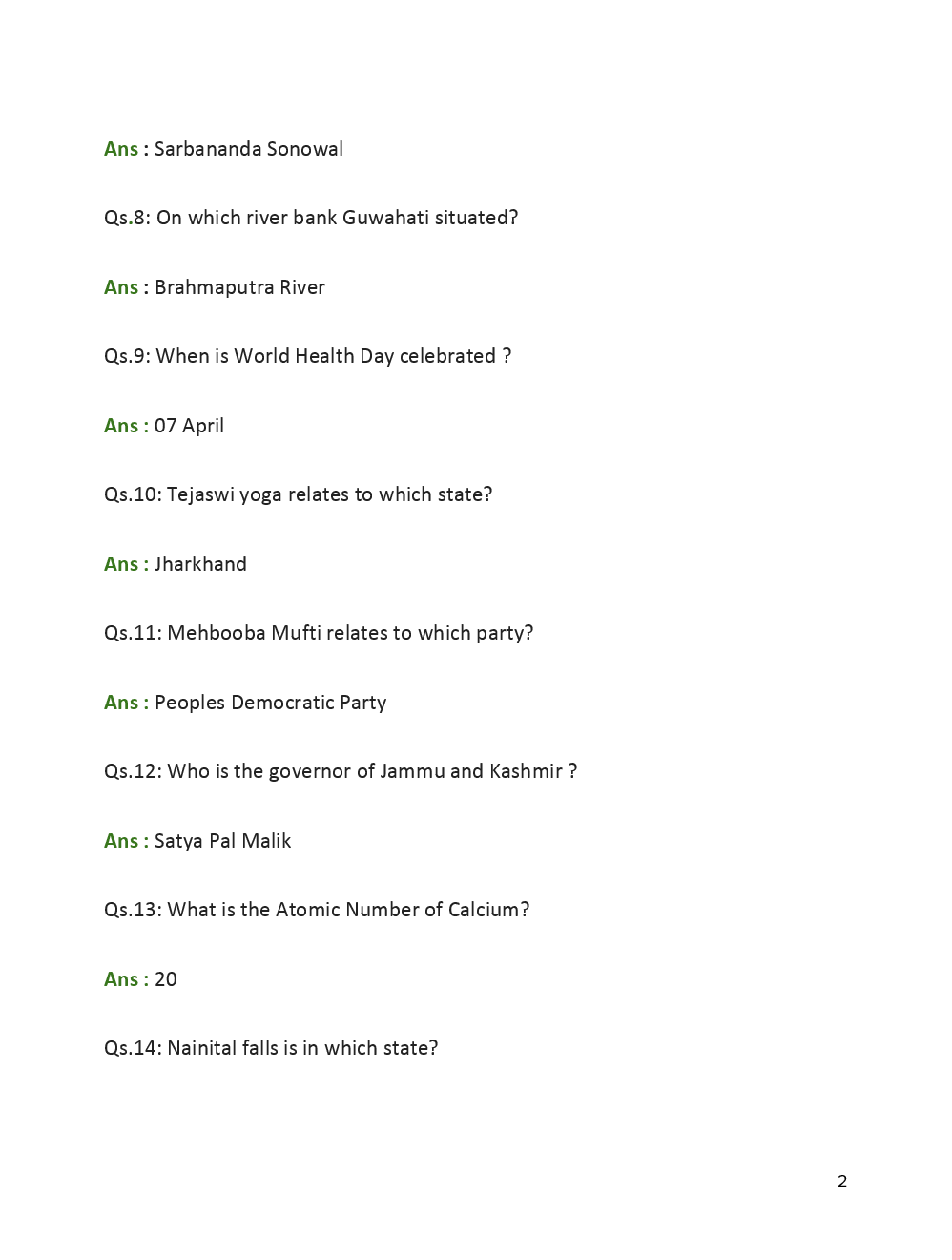 RRB Group D Question Paper With Answer 2018 - Page 5