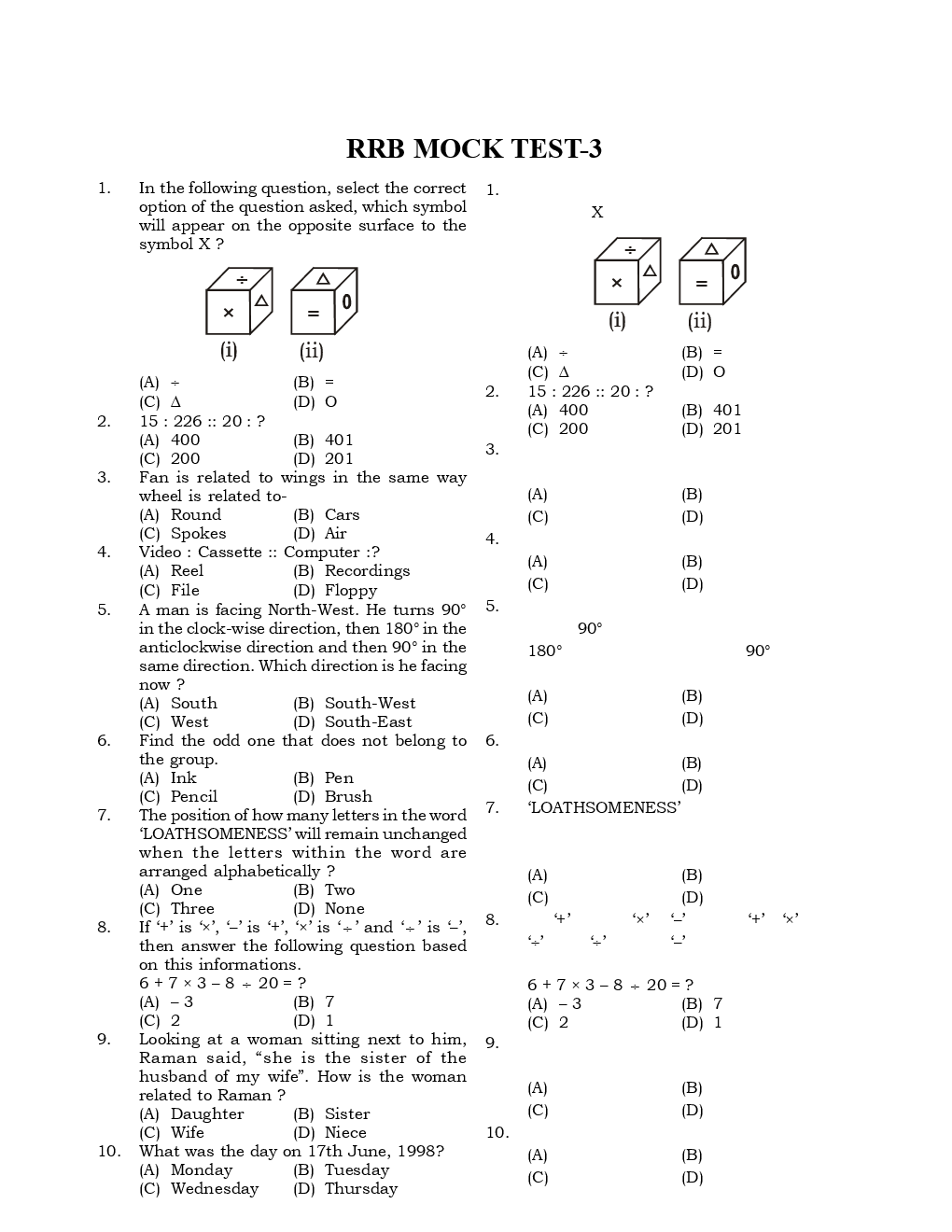 RRB NTPC 2016 Mock Paper 3 - Page 2