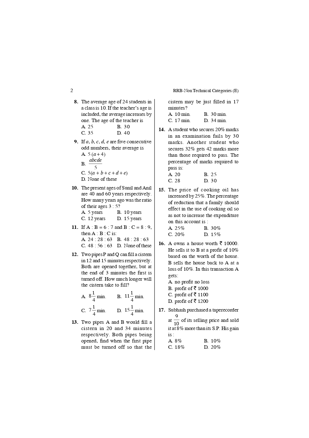 RRB NTPC  Practice Paper-1 2016 - Page 3