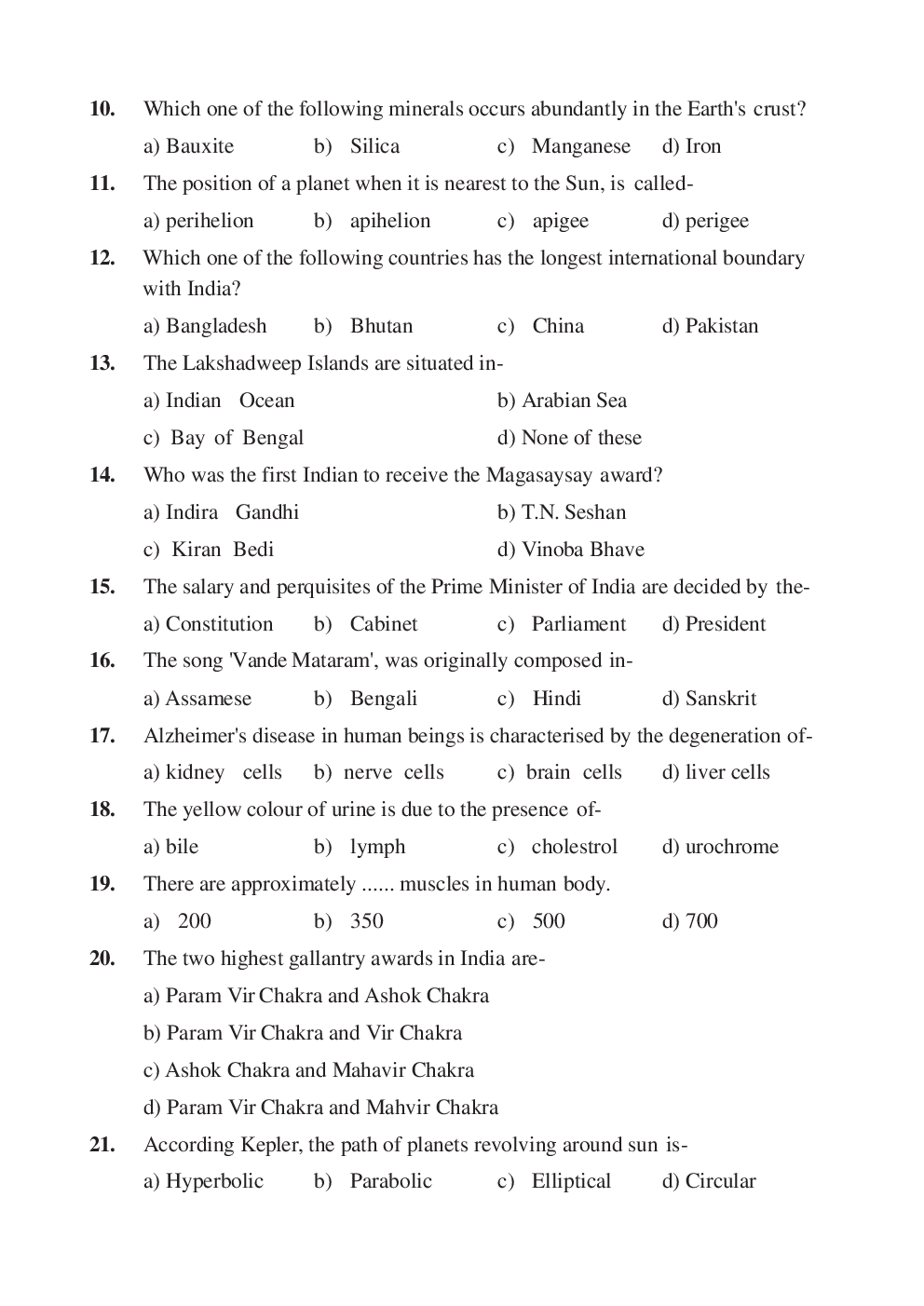 RRB ASM Solved Paper 2009 Paper-1 - Page 3