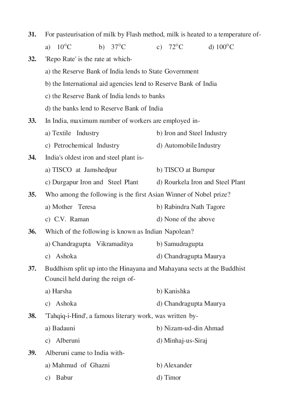 RRB ASM Solved Paper 2009 Paper-1 - Page 5