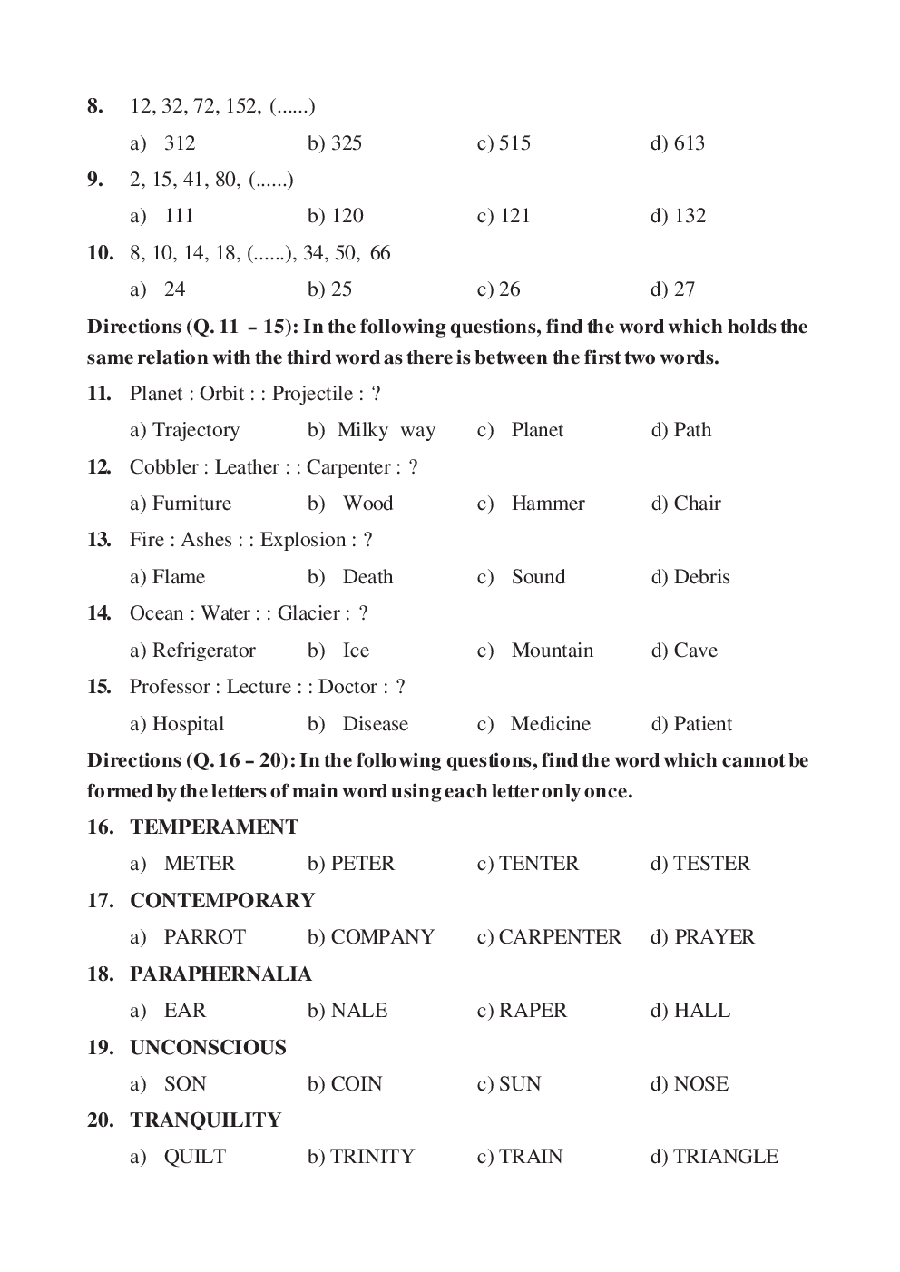 RRB Traffic Apprentice Previous Year Paper With Answer 2008 - Page 3