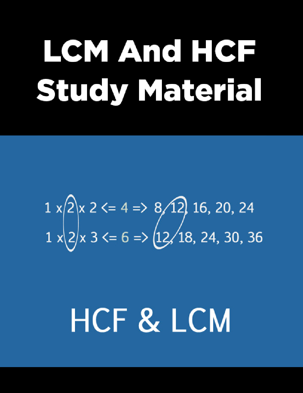 LCM And HCF Study Material - Page 1