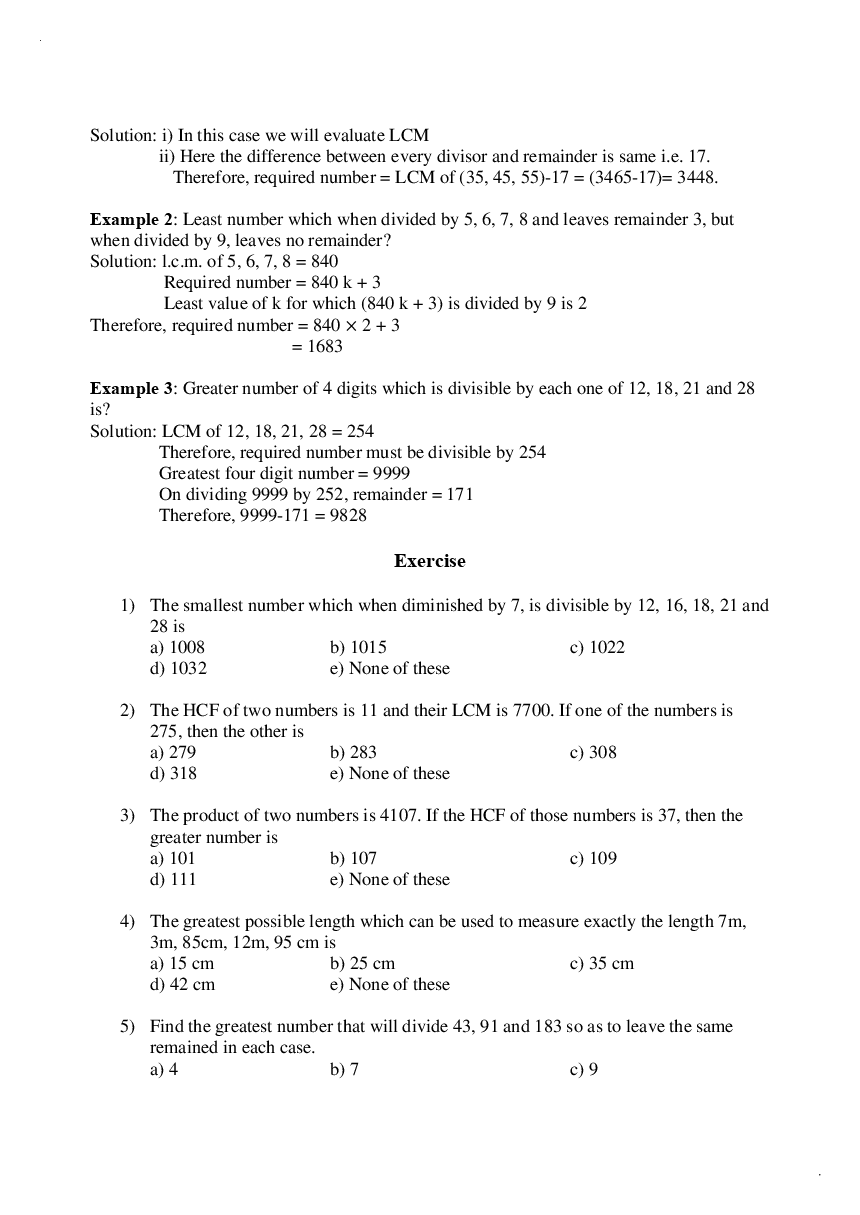 LCM And HCF Study Material - Page 4