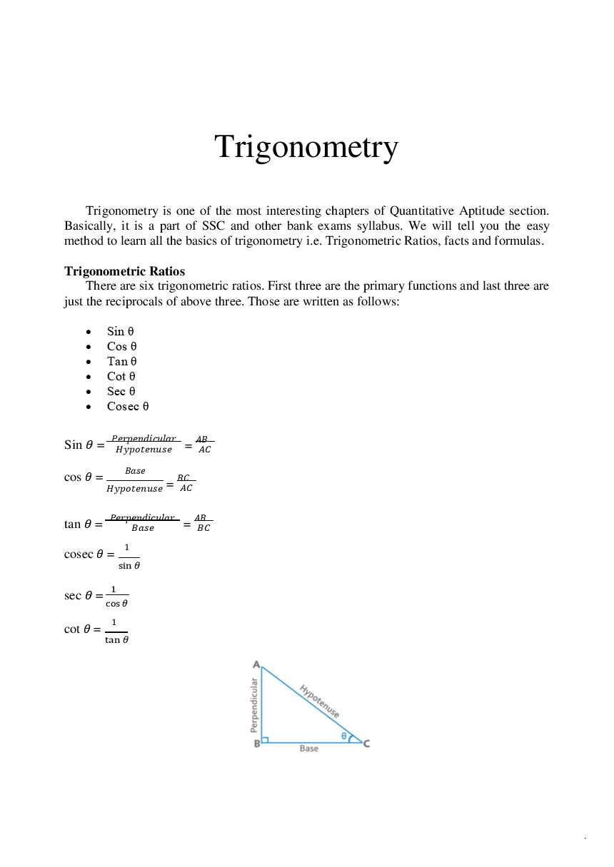Trigonometry Study Material - Page 3
