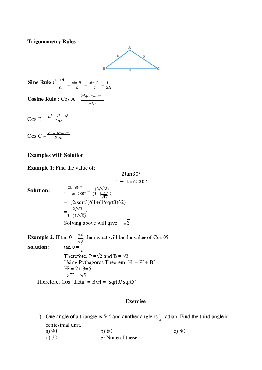 Trigonometry Study Material - Page 5