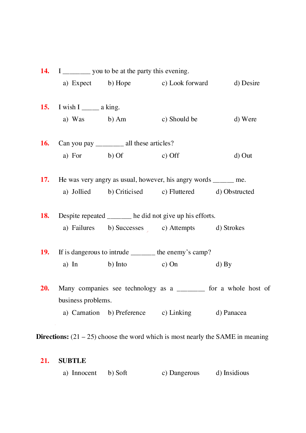SSC MTS Previous Year Paper With Answer 2015 - Page 5