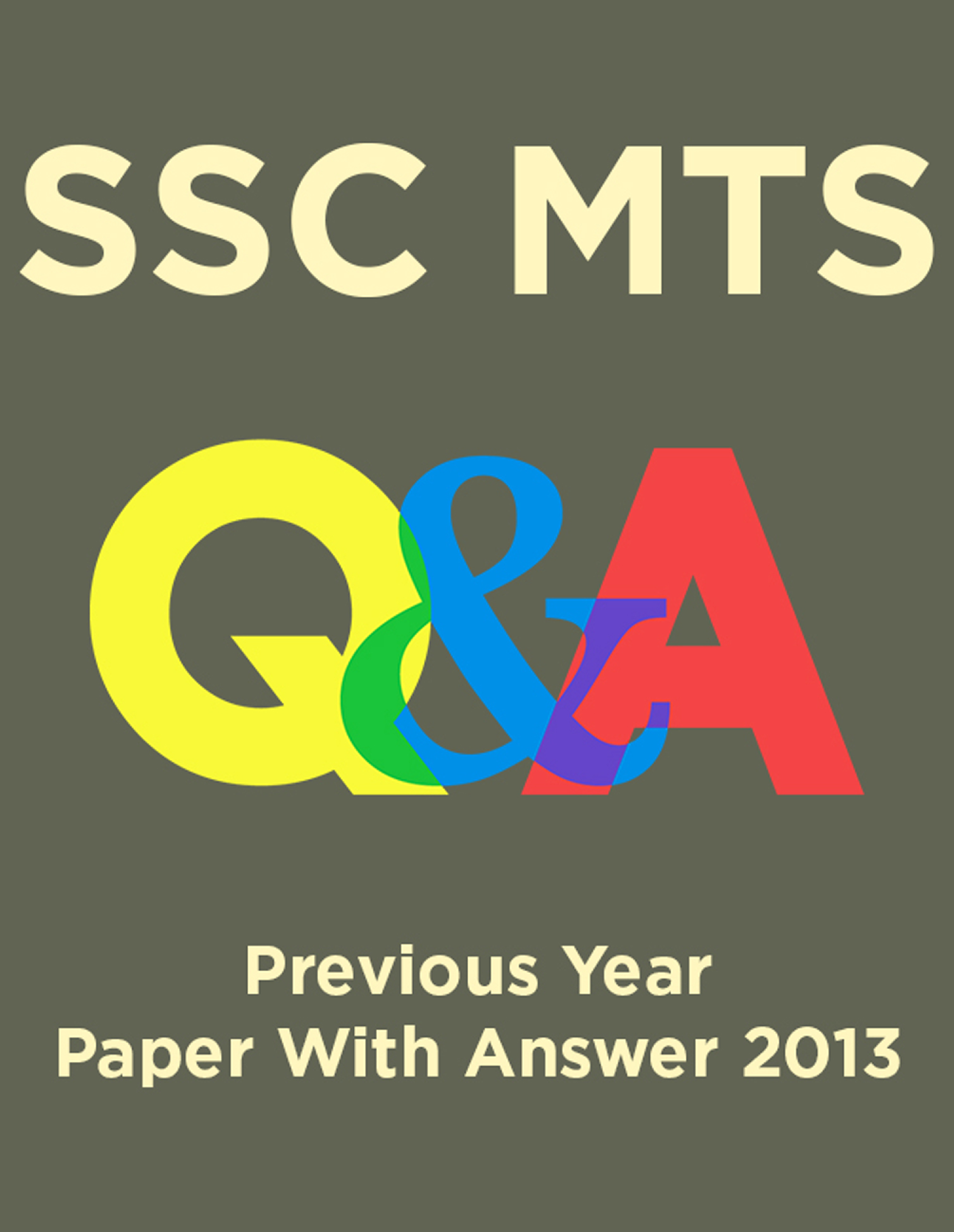 SSC MTS Previous Year Paper With Answer 2013 - Page 1