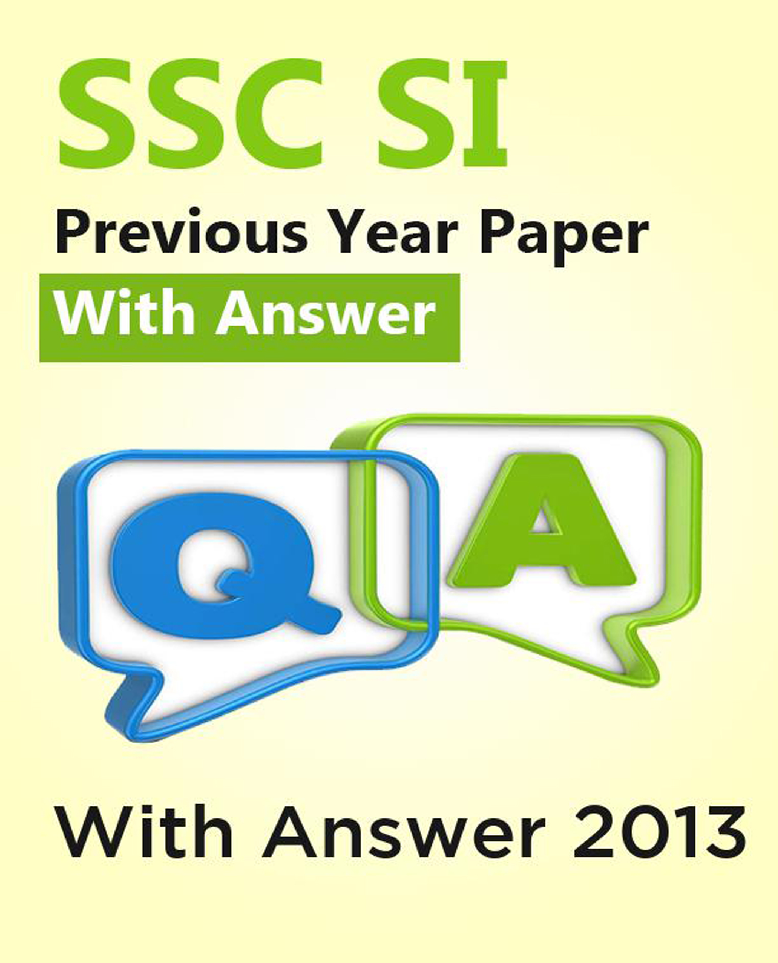 SSC SI Previous Year Paper With Answer 2013 - Page 1
