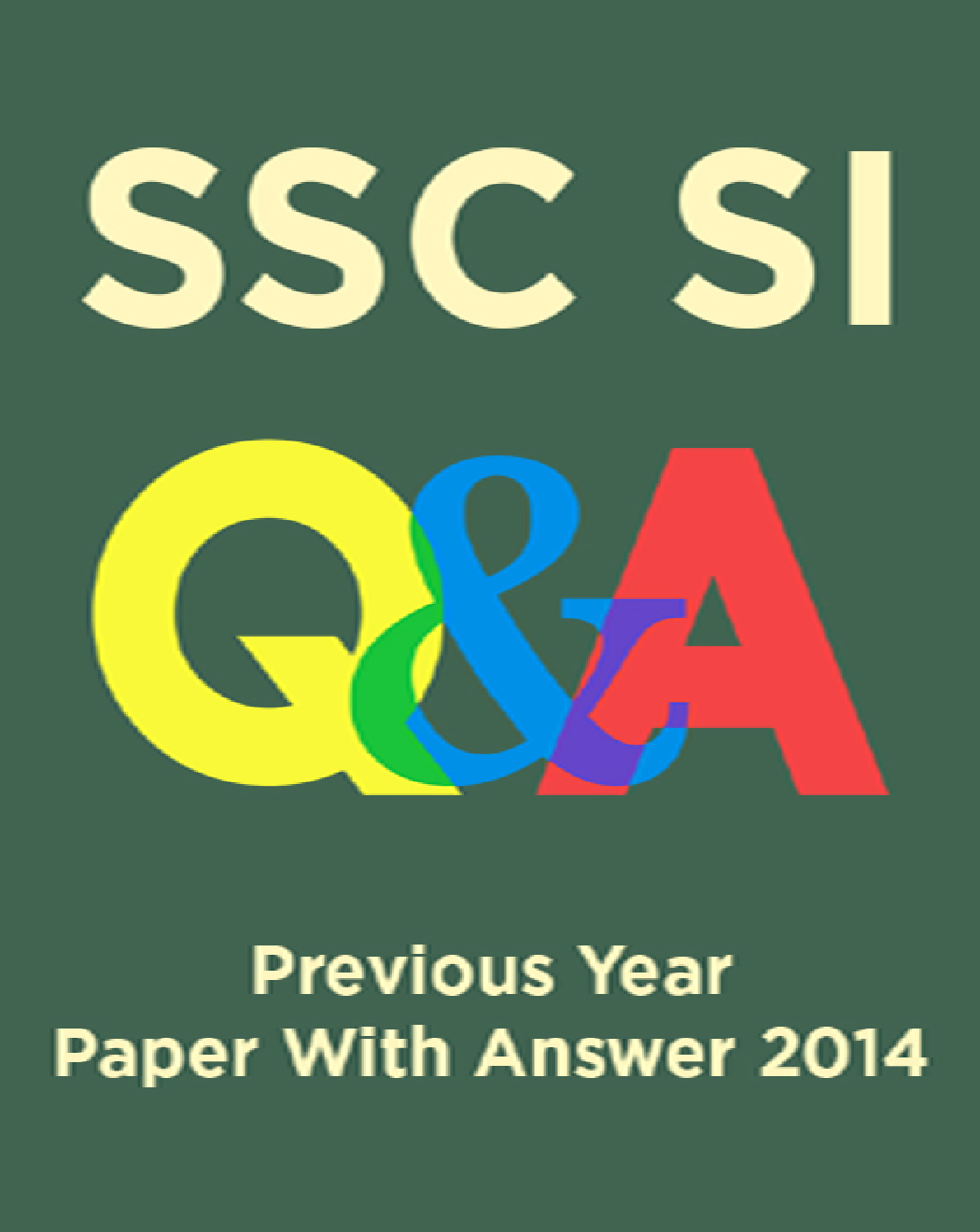 SSC SI Previous Year Paper With Answer 2014 - Page 1