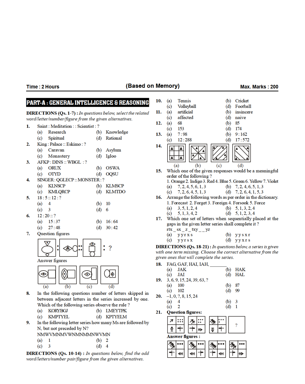 SSC SI Previous Year Paper With Answer 2014 - Page 2