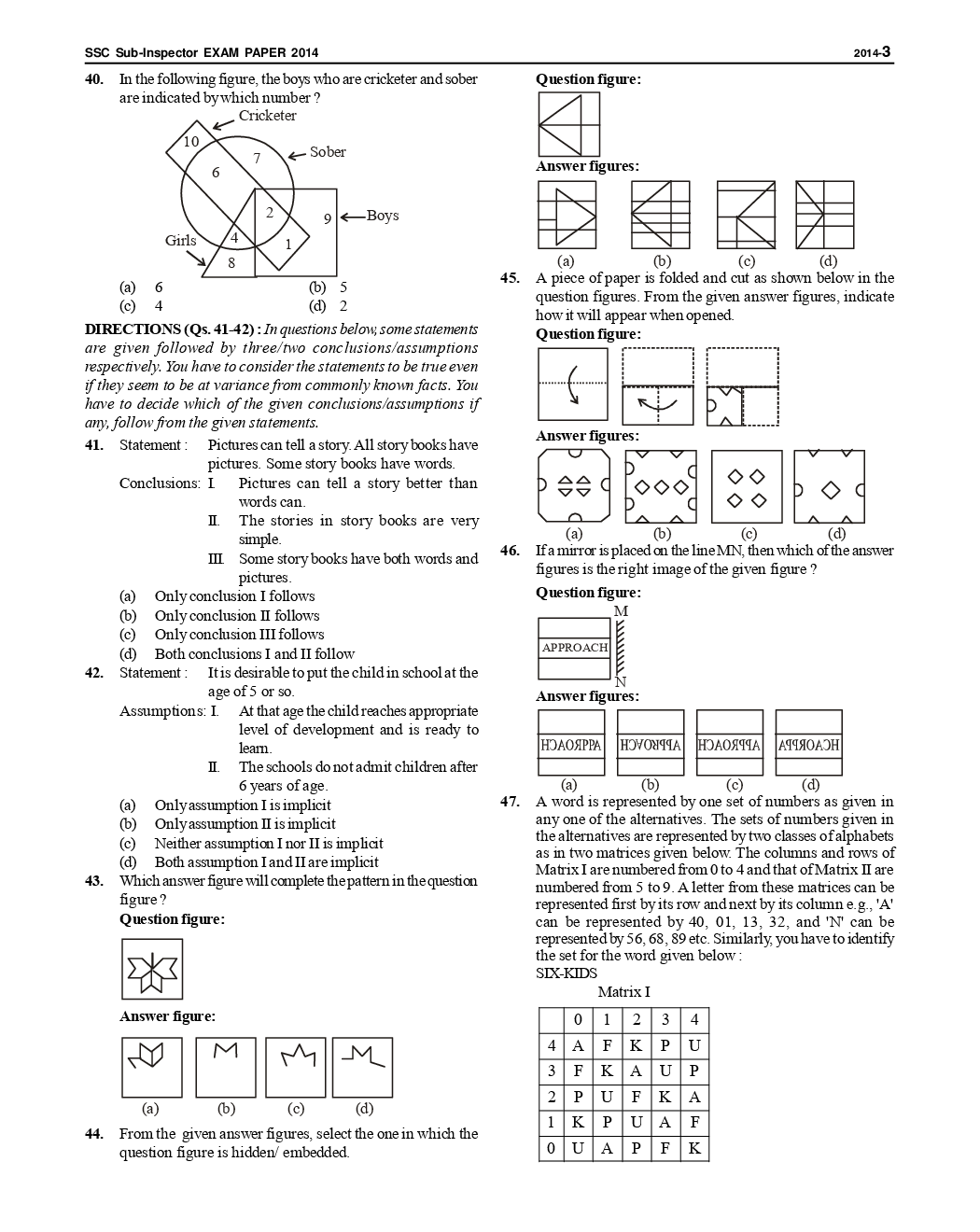 SSC SI Previous Year Paper With Answer 2014 - Page 4