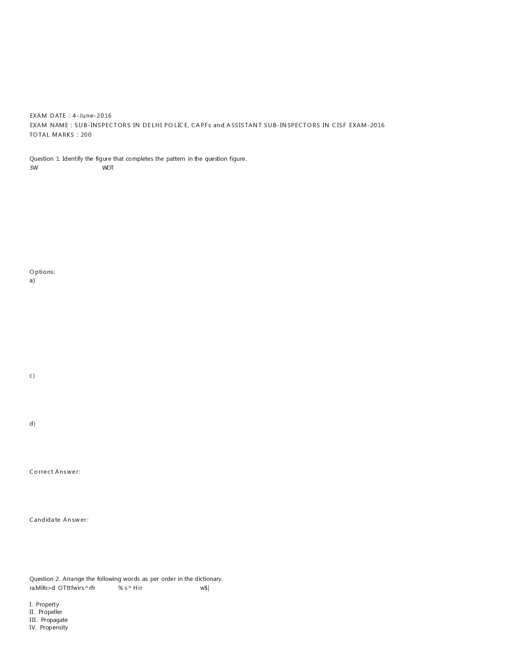 SSC SI Previous Year Paper With Answer 2016 Paper-3 - Page 2