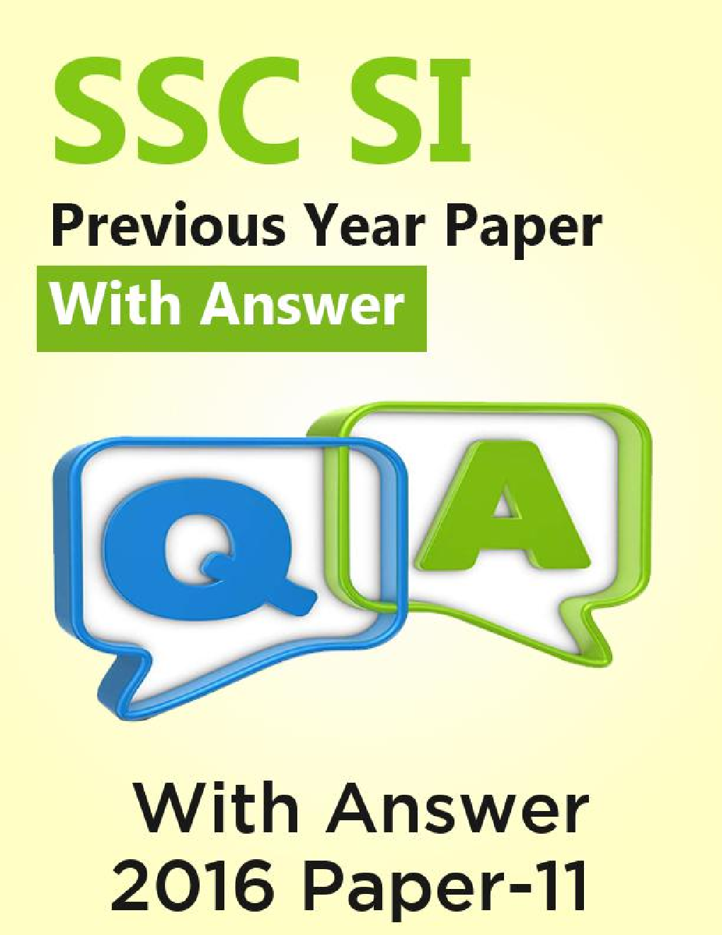 SSC SI Previous Year Paper With Answer 2016 Paper-11 - Page 1