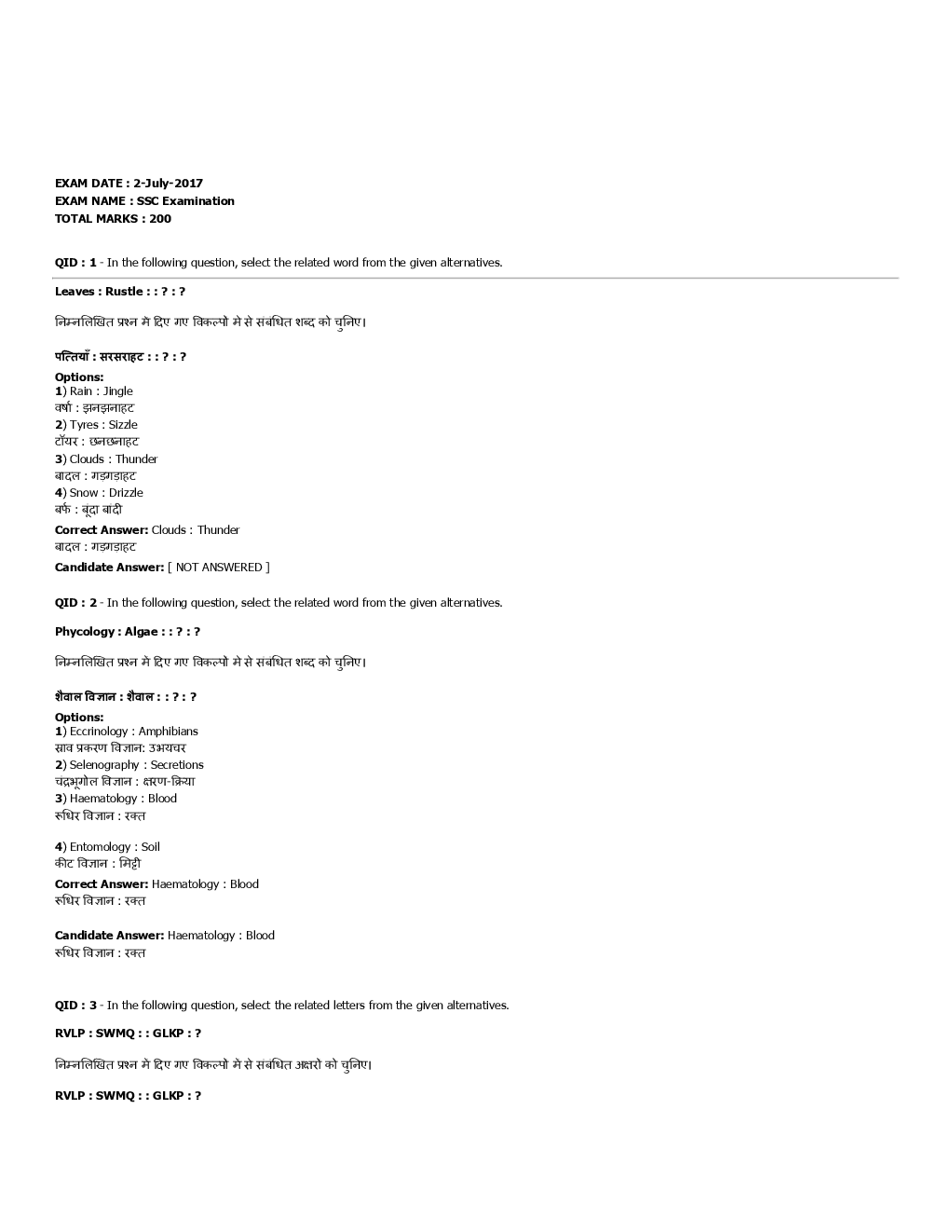 SSC SI Previous Year Paper With Answer 2017 Paper-5 - Page 2